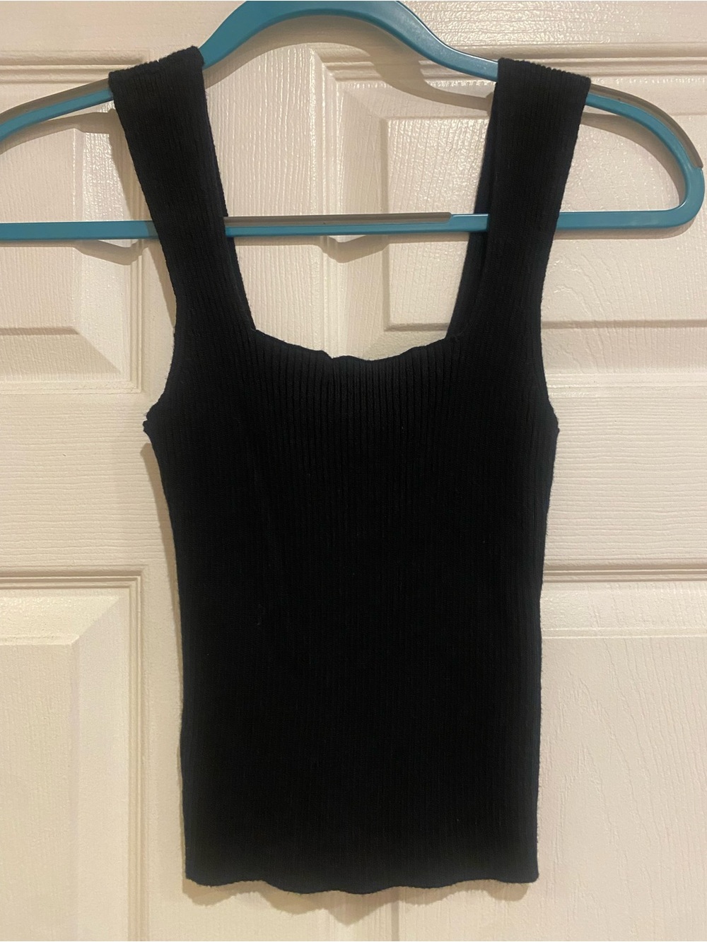 Abercrombie & Fitch Black Ribbed Square-Neck Tank